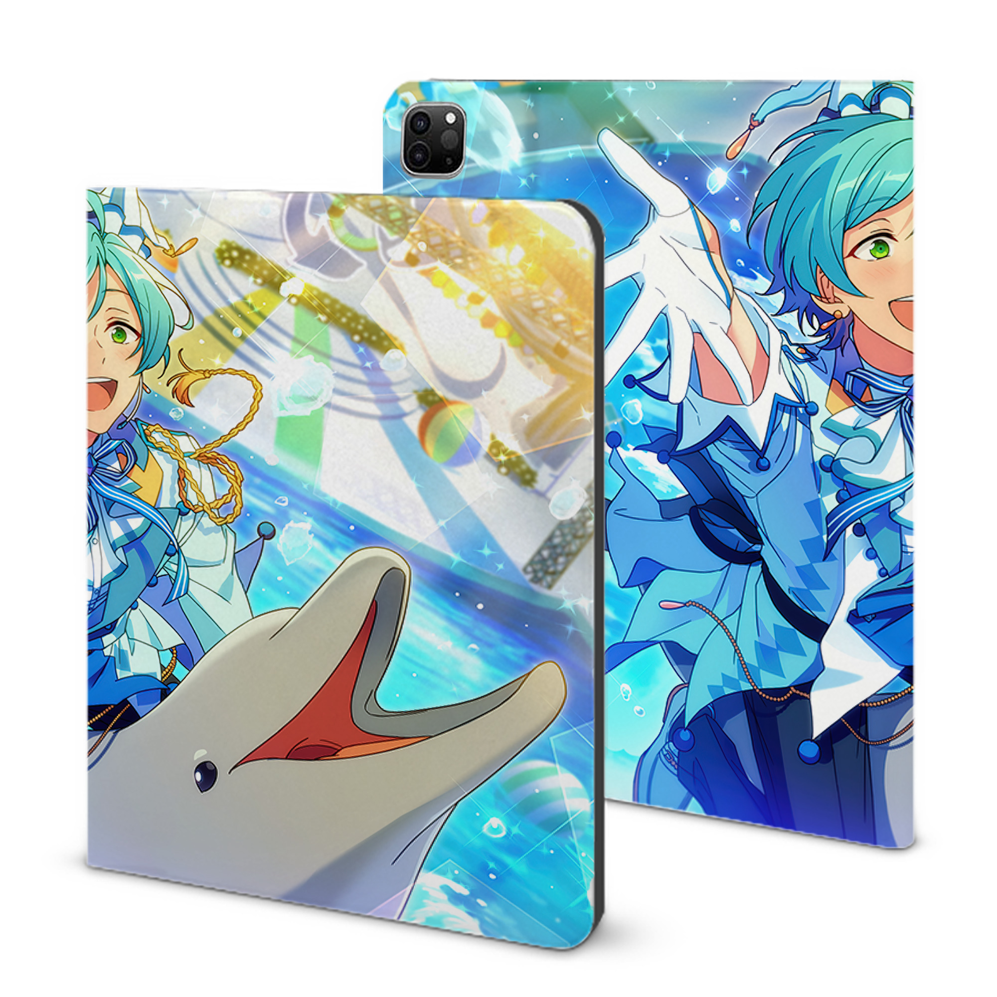 （画像用） あんさんぶるスターズ! Ensemble Stars IPad ケース ブック型 PUレザー TPU 耐衝撃 軽量 薄型 ペン収納なし 全面保護 IPad 各モデル対応